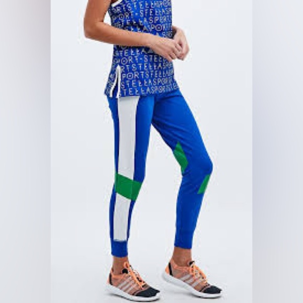 Adidas by Stella McCartney Colorblock Ankle Leggings Blue Size L